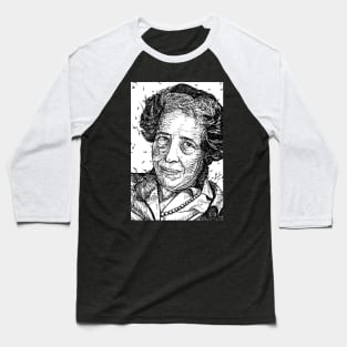 HANNAH ARENDT ink portrait .2 Baseball T-Shirt